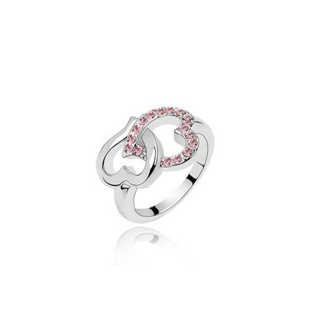 Two Hearts (Pink Crystals)