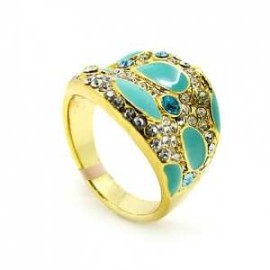 Aquamarine Waves Ring