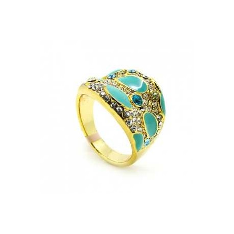 Aquamarine Waves Ring