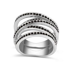 New York Nights on Black (Silver Gold)